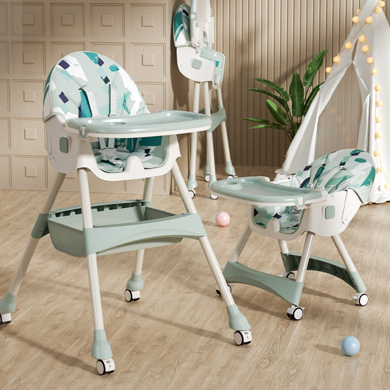 Scaun de masă pentru copii 2v1 Comfort - verde Ornament