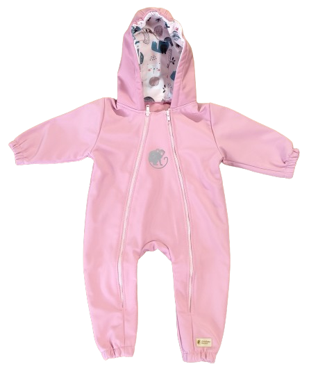 Monkey Mum® combinezon softshell cu membrană – Animăluțe dulci - măr. 62/68, 74/80