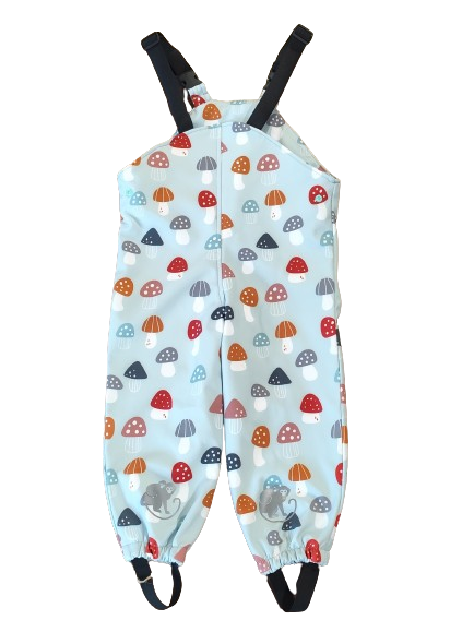 Monkey Mum® pantaloni cu pieptar softshell cu membrană - Bureți pestriți