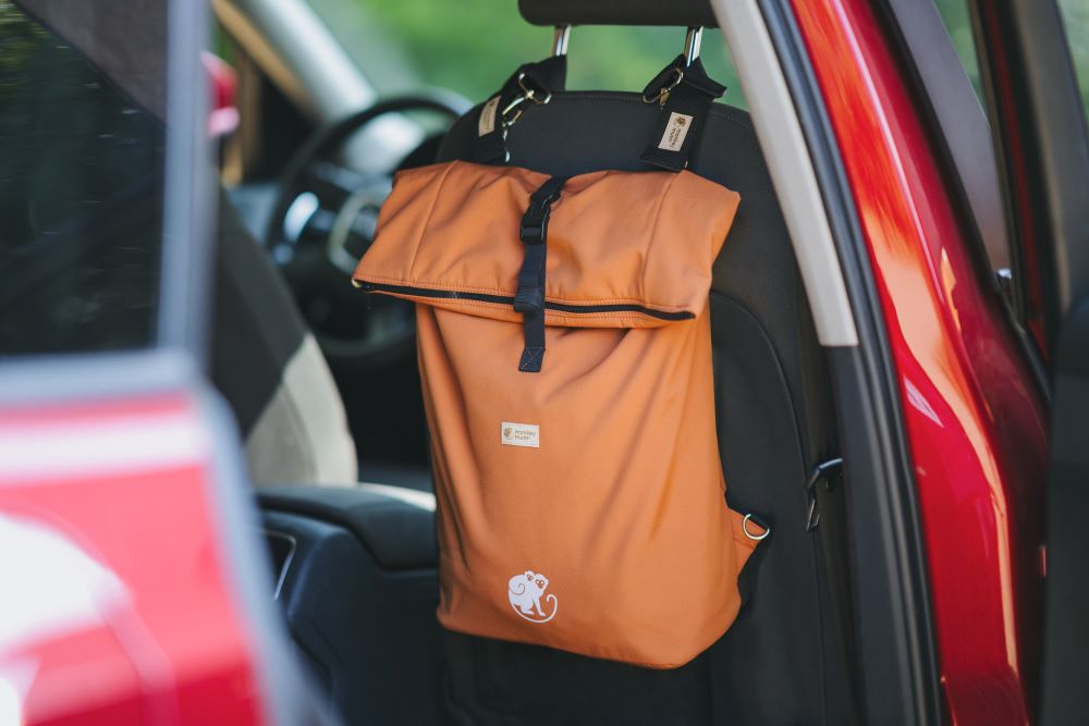 Monkey Mum® Rucsac integrat din twill pentru port-bebe Carrie - Nisip deșertic