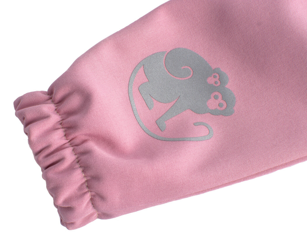 Pantaloni pentru copii din softshell cu membrană Monkey Mum® - Vată de zahăr