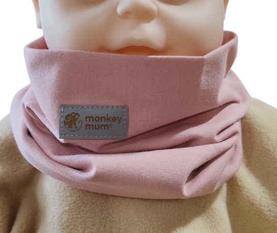 Guler pentru gât Monkey Mum® - Roz deschis