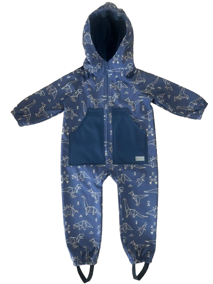 Monkey Mum® combinezon softshell cu membrană – Constelația dinozaurilor - măr. 98/104, 110/116