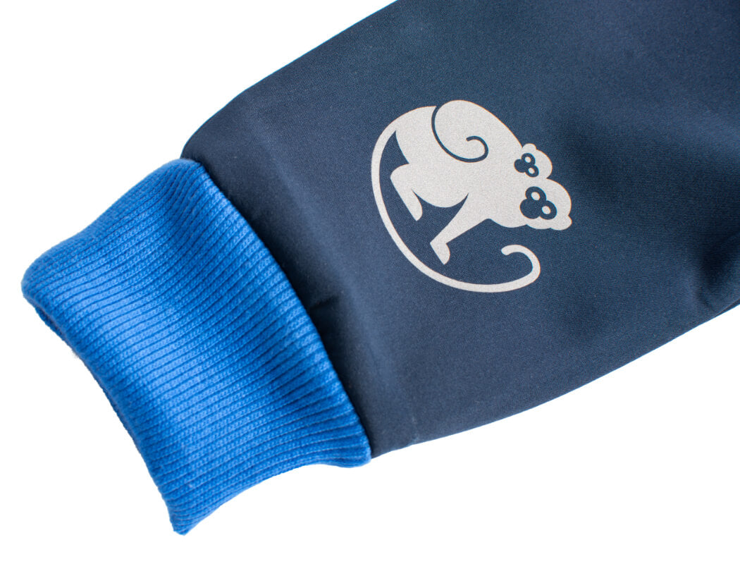 Pantaloni pentru copii din softshell cu membrană Monkey Mum® - Cerul nopții
