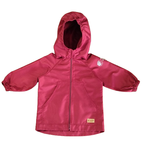 Monkey Mum® geacă din material foșnitor cu mâneci raglan - Vișinie