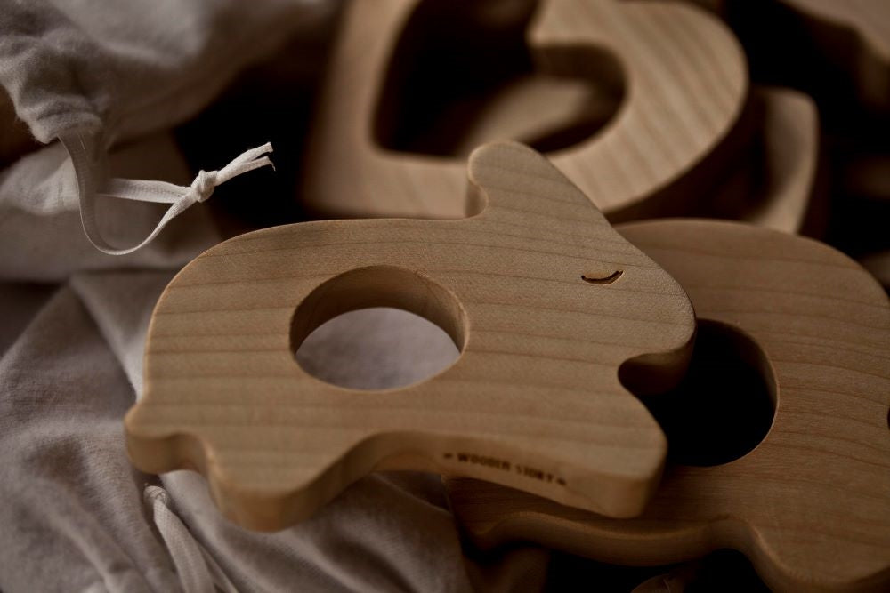Wooden Story Inel pentru dentiție - Rățușcă