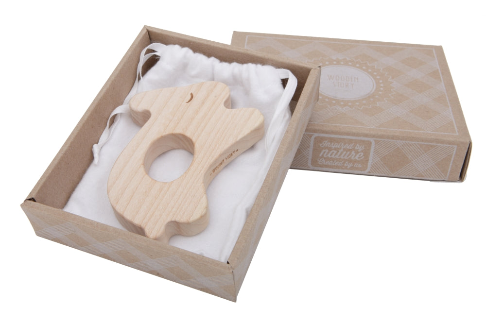 Wooden Story Inel pentru dentiție – Iepuraș