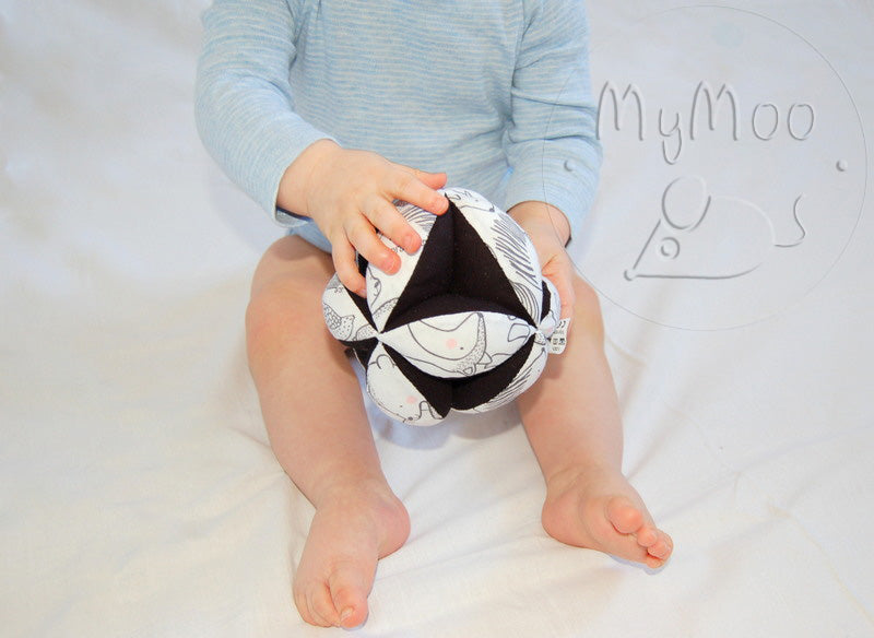 MyMoo Minge-puzzle Montessori - Animale de pădure/neagră