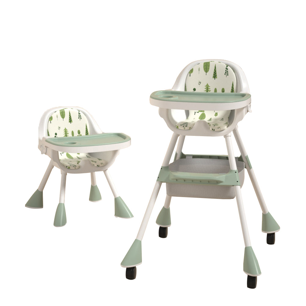 Scaun de masă pentru copii 2 în 1 Simple - Matcha Green
